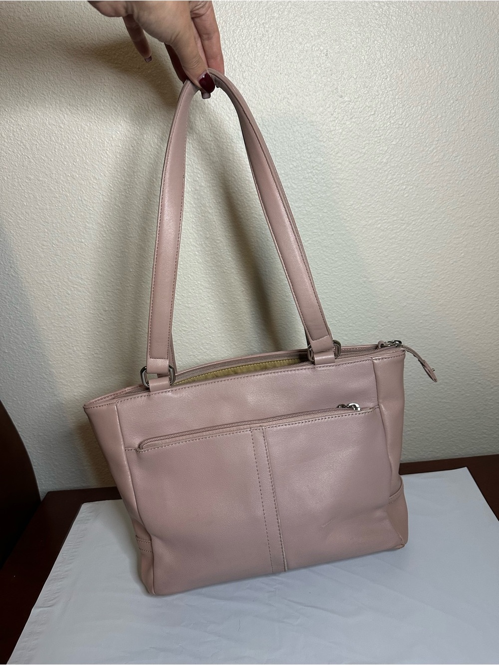 Giani Bernini Pink Nappa Leather Tote Bag Shoulder Bag